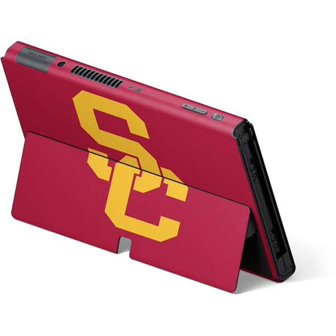 University of Southern California USC Red Logo Nintendo Switch OLED (2021) Skin